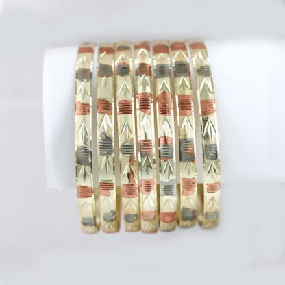 Tri Color 6 MM Micro Cut 7 Day Bangles Seminarios B 2001 - Image 5